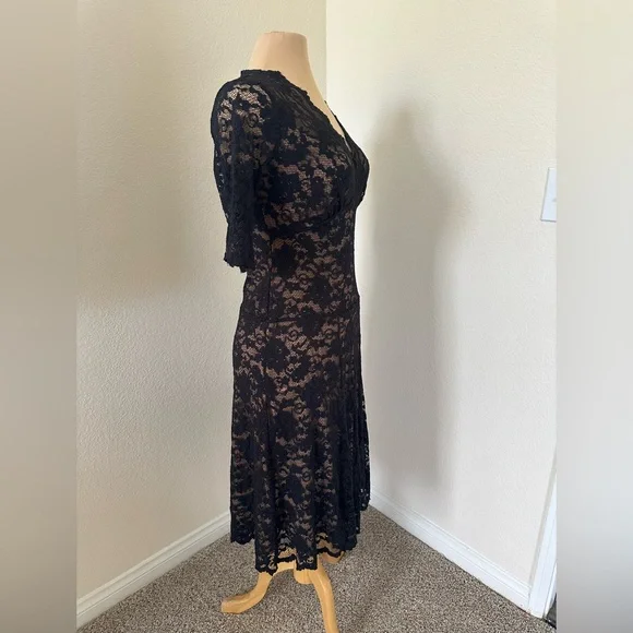 NWOT Cabi Black Lace Dress size M fully lined - Picture 5 of 14